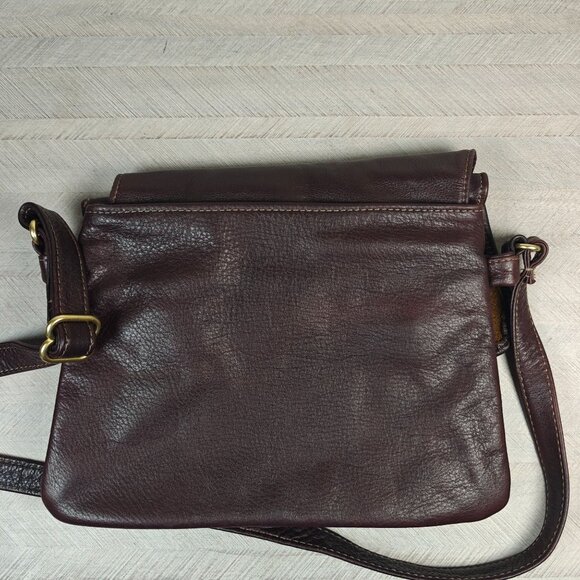 Vintage Elie Handbags Genuine Leather Brown Crossbody Bag USA Made - Picture 9 of 12